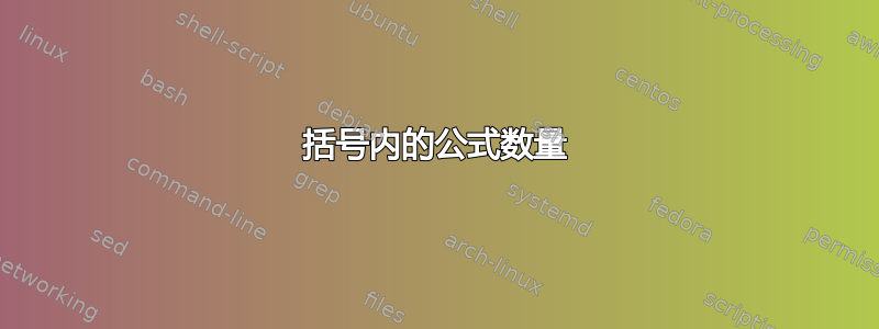 括号内的公式数量