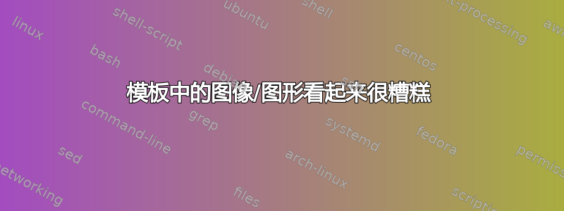 模板中的图像/图形看起来很糟糕