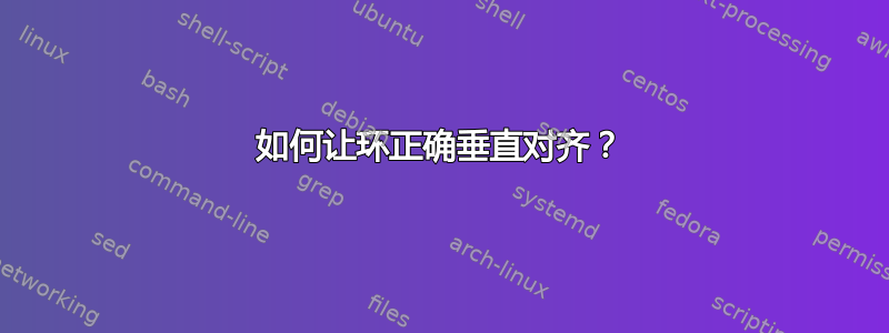 如何让环正确垂直对齐？