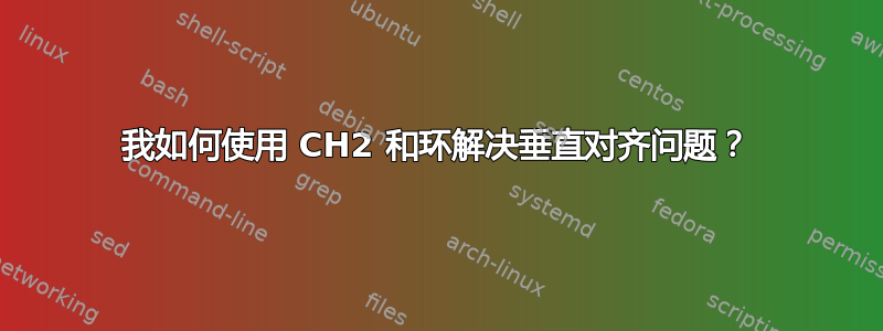 我如何使用 CH2 和环解决垂直对齐问题？