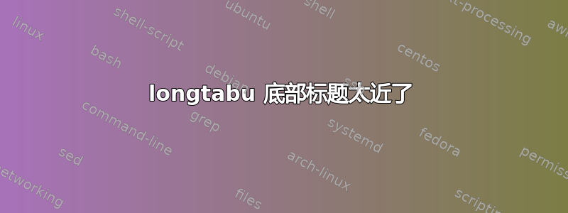 longtabu 底部标题太近了