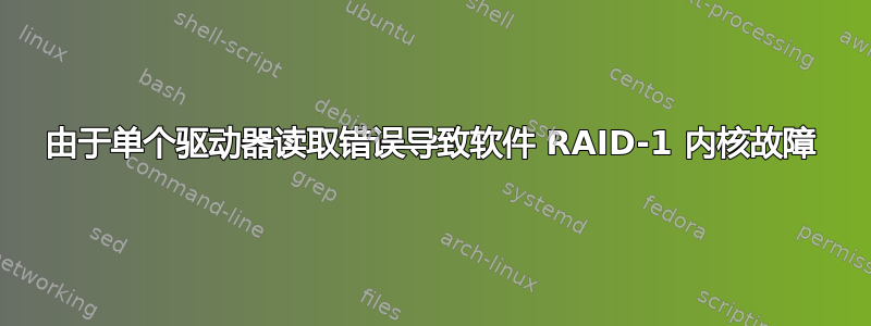 由于单个驱动器读取错误导致软件 RAID-1 内核故障