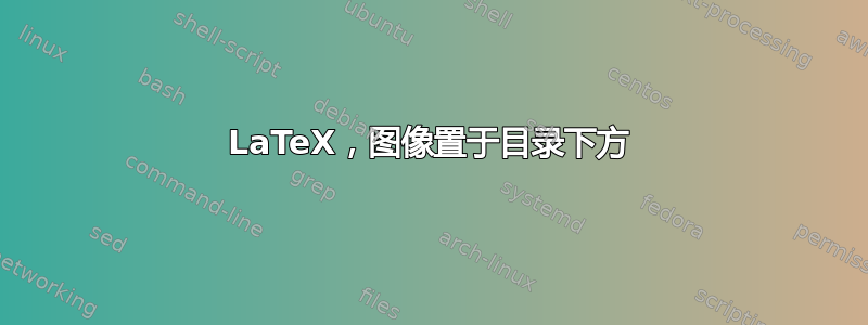 LaTeX，图像置于目录下方