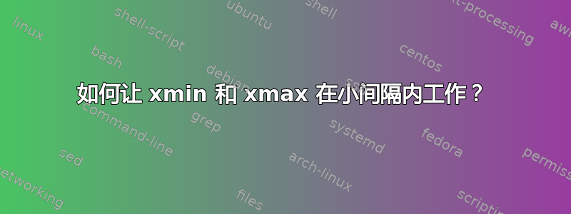 如何让 xmin 和 xmax 在小间隔内工作？