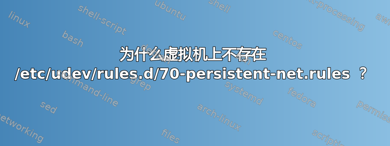 为什么虚拟机上不存在 /etc/udev/rules.d/70-persistent-net.rules ？