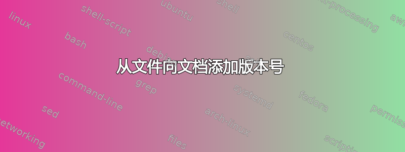 从文件向文档添加版本号