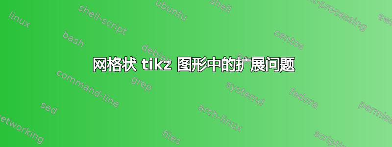 网格状 tikz 图形中的扩展问题