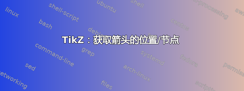 TikZ：获取箭头的位置/节点