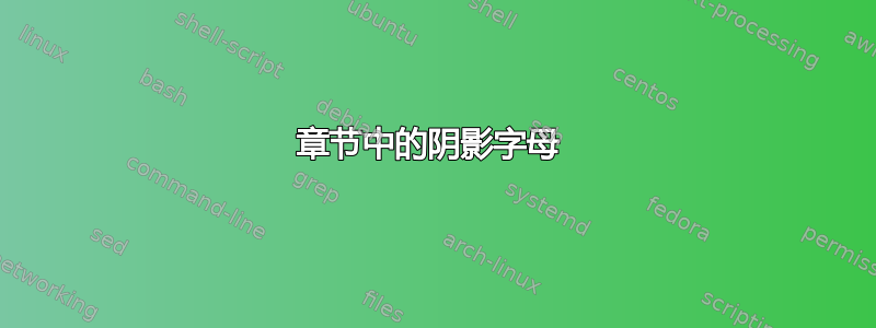 章节中的阴影字母 