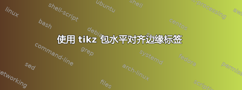 使用 tikz 包水平对齐边缘标签