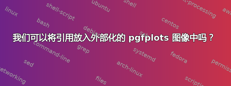 我们可以将引用放入外部化的 pgfplots 图像中吗？