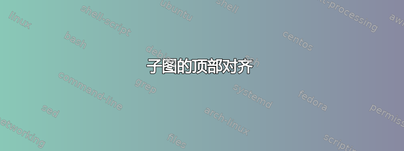 子图的顶部对齐