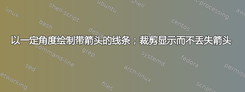 以一定角度绘制带箭头的线条；裁剪显示而不丢失箭头