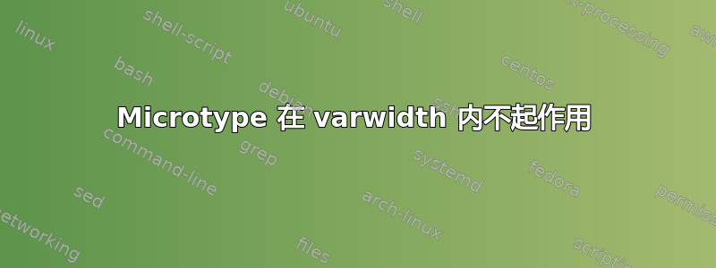 Microtype 在 varwidth 内不起作用