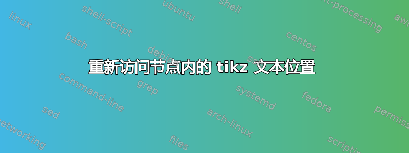 重新访问节点内的 tikz 文本位置