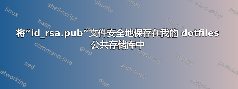 将“id_rsa.pub”文件安全地保存在我的 dotfiles 公共存储库中