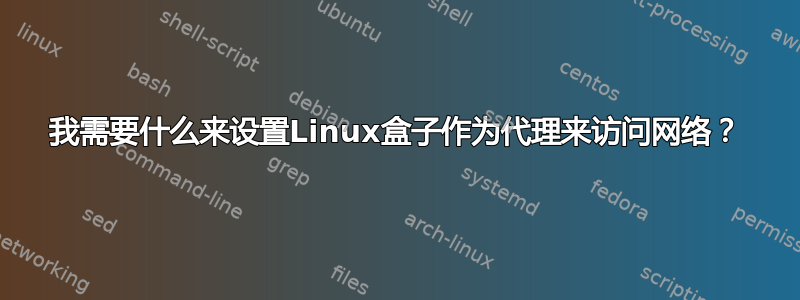 我需要什么来设置Linux盒子作为代理来访问网络？