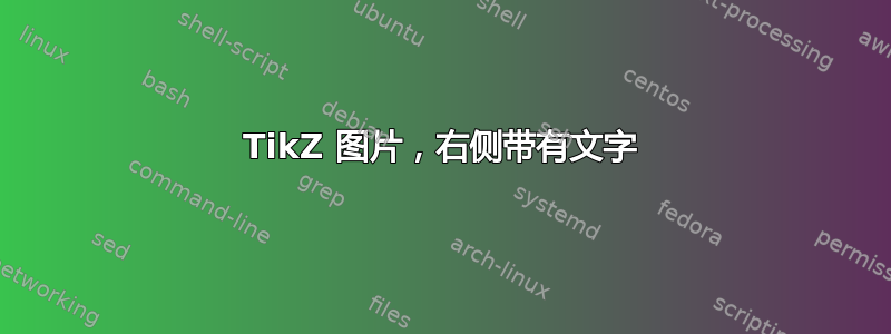 TikZ 图片，右侧带有文字