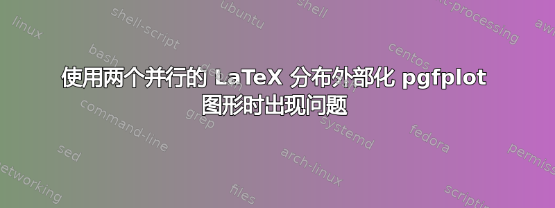 使用两个并行的 LaTeX 分布外部化 pgfplot 图形时出现问题