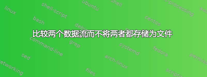 比较两个数据流而不将两者都存储为文件