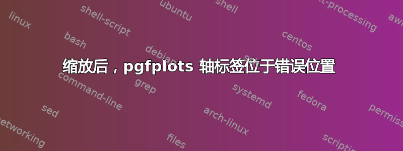 缩放后，pgfplots 轴标签位于错误位置