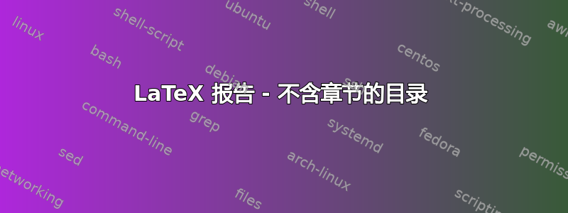 LaTeX 报告 - 不含章节的目录