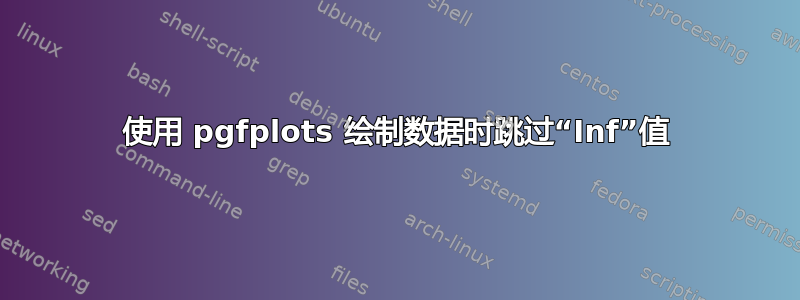 使用 pgfplots 绘制数据时跳过“Inf”值