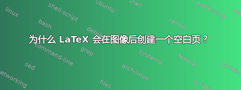 为什么 LaTeX 会在图像后创建一个空白页？