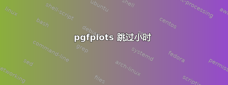 pgfplots 跳过小时