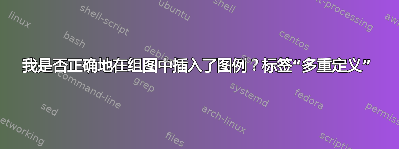 我是否正确地在组图中插入了图例？标签“多重定义”