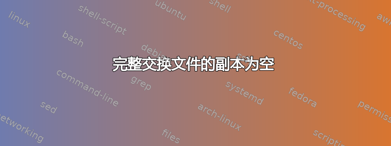 完整交换文件的副本为空