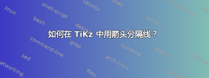 如何在 TiKz 中用箭头分隔线？