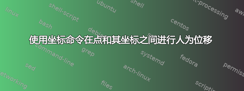 使用坐标命令在点和其坐标之间进行人为位移