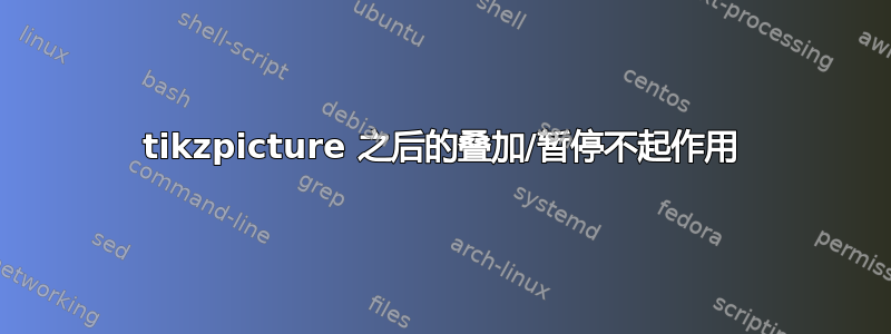 tikzpicture 之后的叠加/暂停不起作用