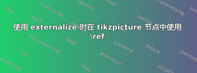 使用 externalize 时在 tikzpicture 节点中使用 \ref