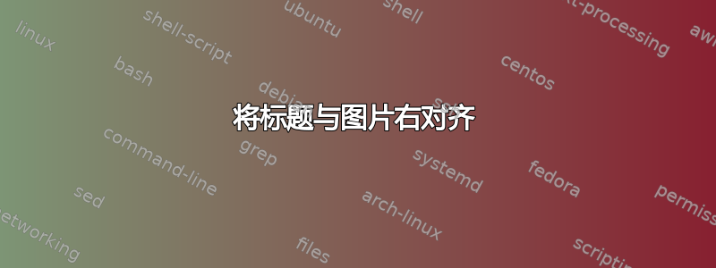 将标题与图片右对齐