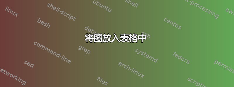 将图放入表格中