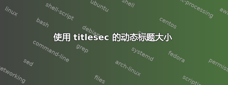 使用 titlesec 的动态标题大小