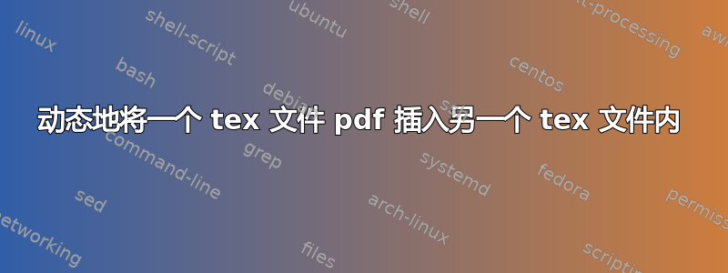 动态地将一个 tex 文件 pdf 插入另一个 tex 文件内