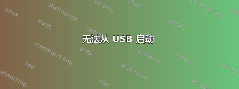 无法从 USB 启动