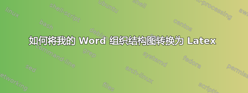 如何将我的 Word 组织结构图转换为 Latex