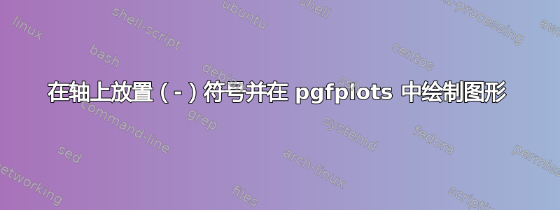 在轴上放置（-）符号并在 pgfplots 中绘制图形