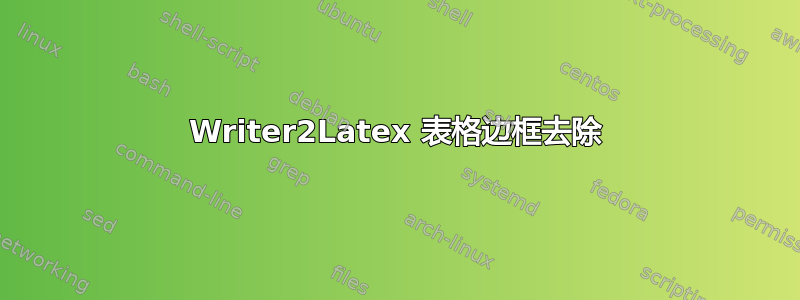 Writer2Latex 表格边框去除