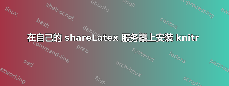 在自己的 shareLatex 服务器上安装 knitr