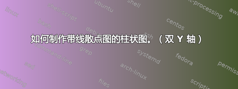 如何制作带线散点图的柱状图。（双 Y 轴）