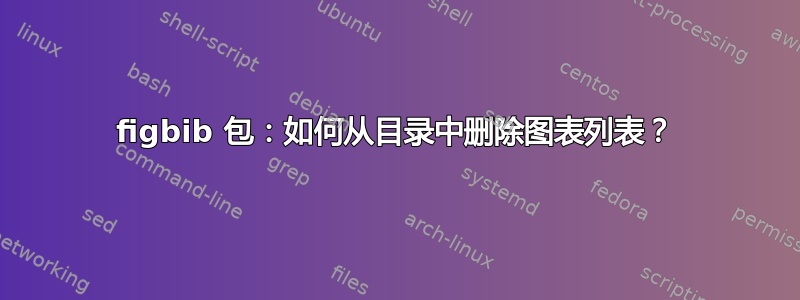 figbib 包：如何从目录中删除图表列表？