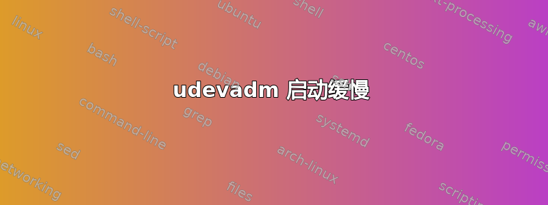 udevadm 启动缓慢