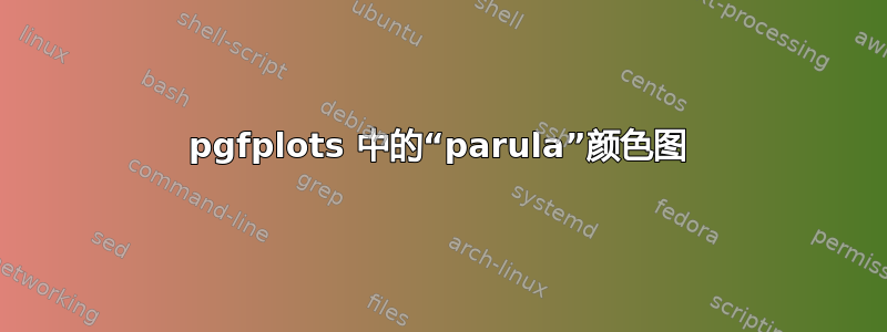 pgfplots 中的“parula”颜色图