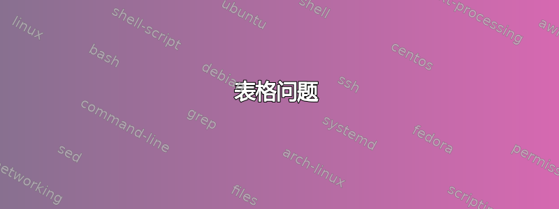 表格问题