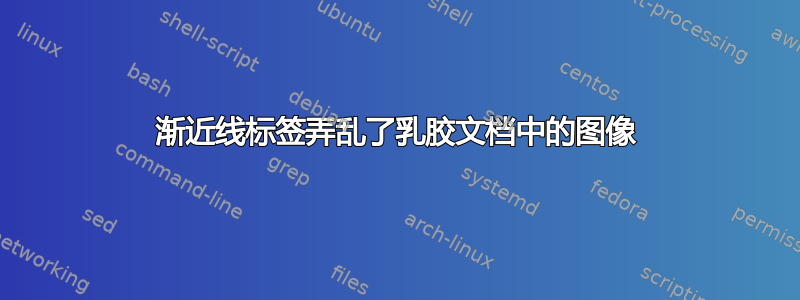 渐近线标签弄乱了乳胶文档中的图像